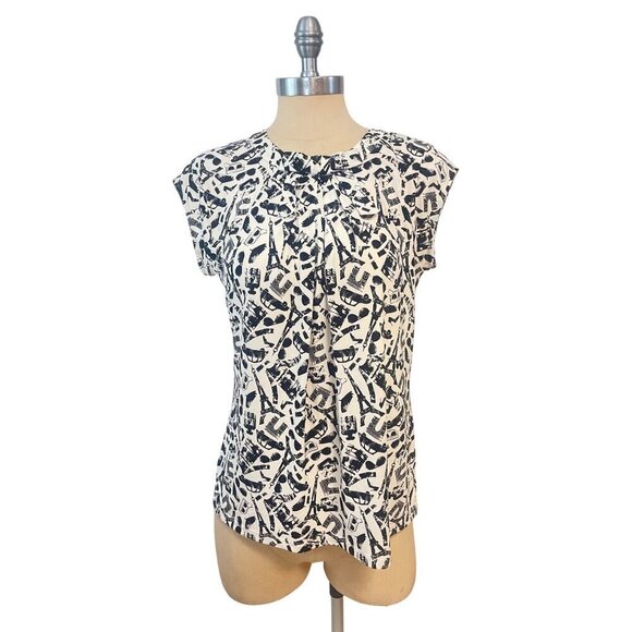 Karl Lagerfeld Paris Taxi Sunglass Print Top NWT Medium - Picture 1 of 6